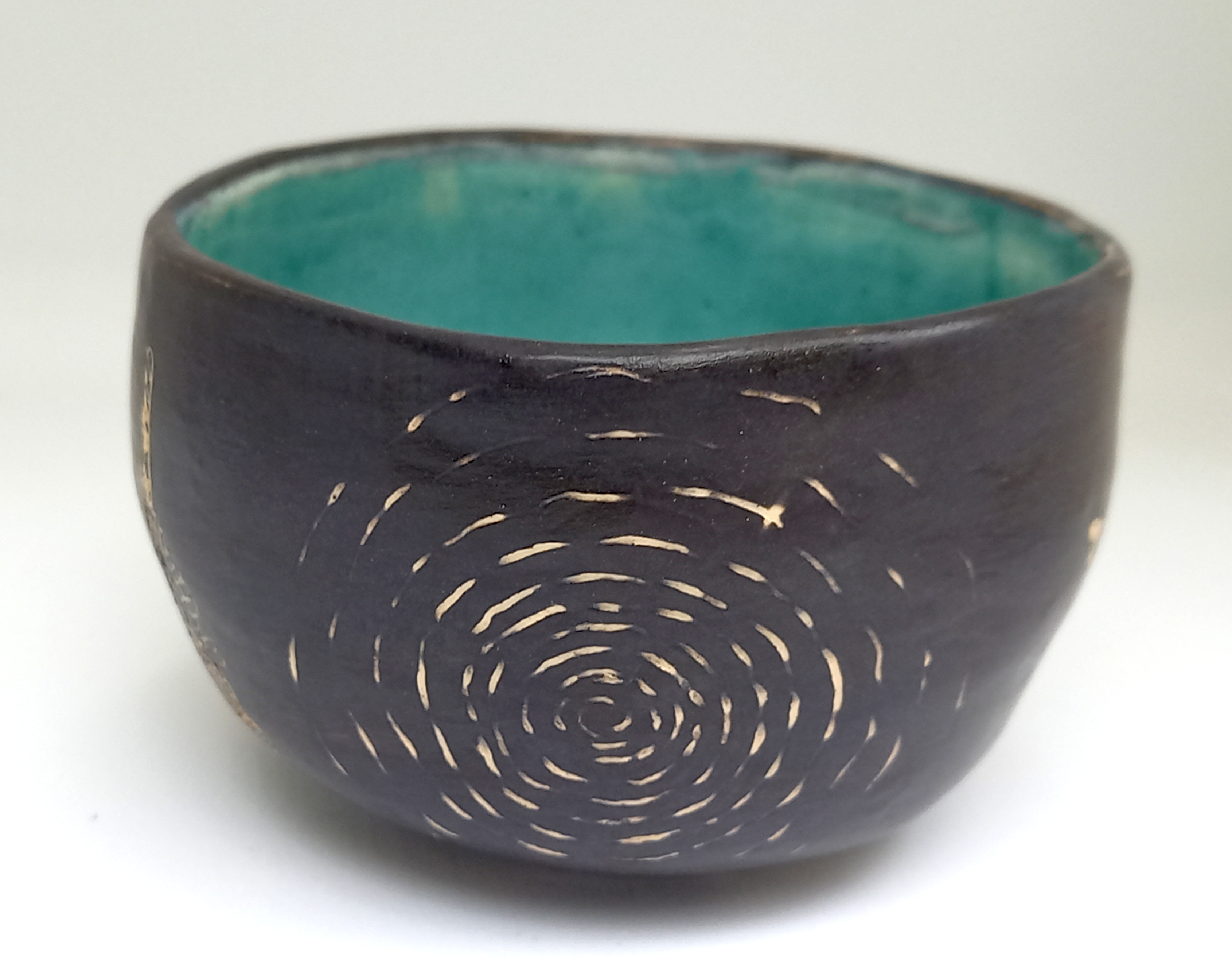 Chawan zebra en bloemen